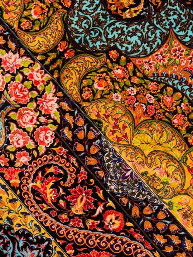 Iran Oriental Rug Handmade Silk Carpet 6.56×9.84ft